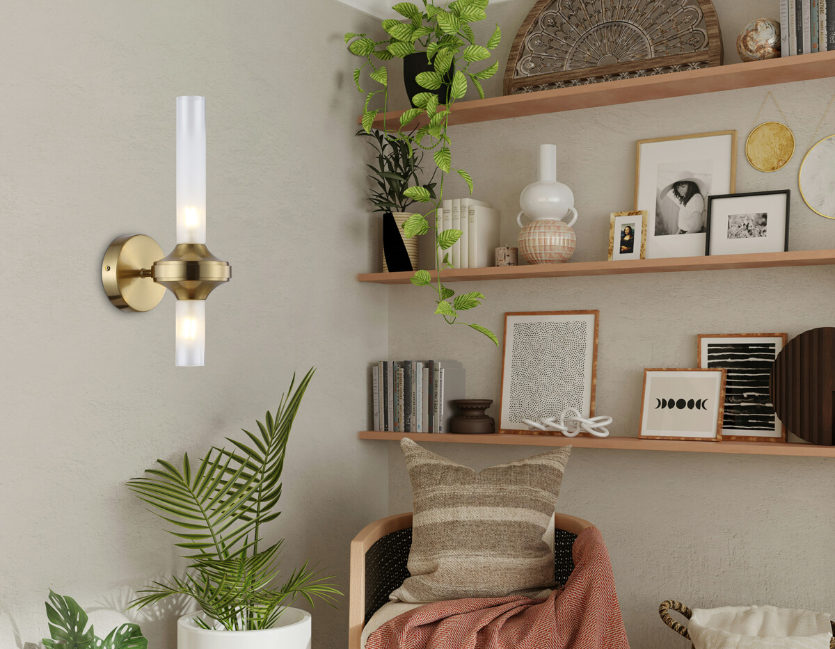 в наличии LH55362/2 BS/CL латунь/прозрачный G9/2 max 30W 150*100*320 - купить в интернет-магазине Светильники Торг