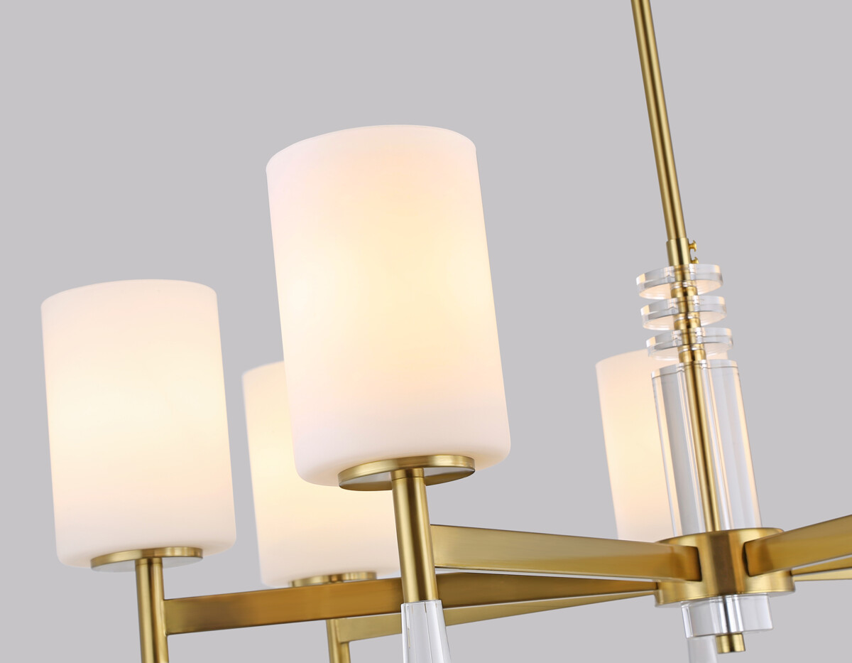 в наличии LH56263/7 BS/FR латунь/белый матовый E27/7 max 60W D750*590 - купить в интернет-магазине Светильники Торг