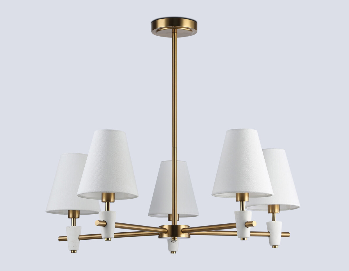 в наличии LH75044/5 BS/WH латунь/белый E14*5 max 40W D700*580 - купить в интернет-магазине Светильники Торг