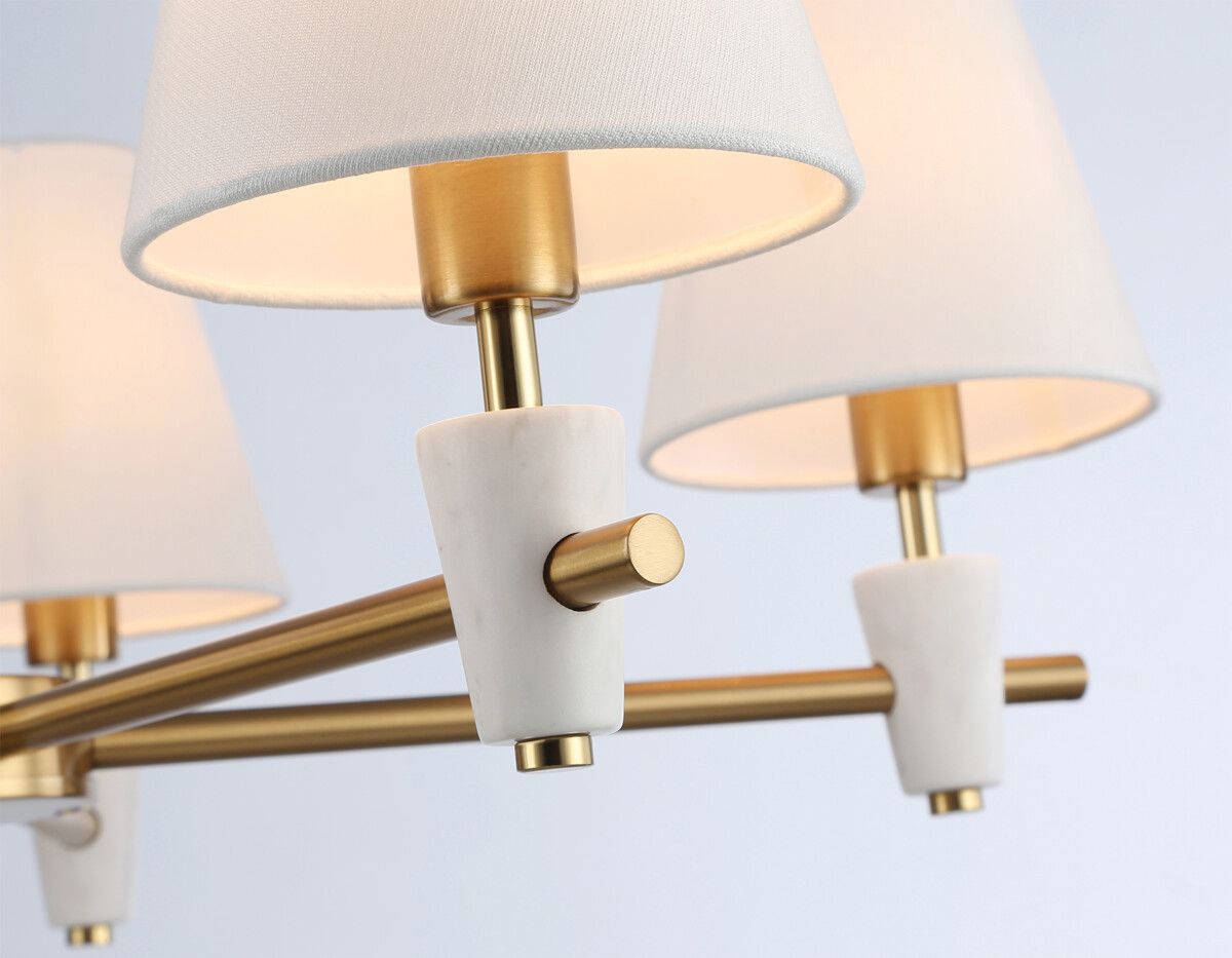 в наличии LH75044/5 BS/WH латунь/белый E14*5 max 40W D700*580 - купить в интернет-магазине Светильники Торг