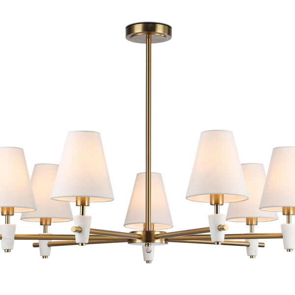 в наличии LH75045/7 BS/WH латунь/белый E14*7 max 40W D840*580 - купить в интернет-магазине Светильники Торг