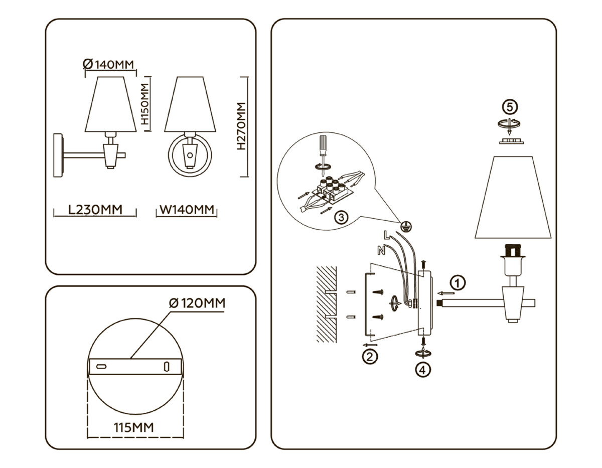 в наличии LH75047 BS/WH латунь/белый E14 max 40W 230*140*270 - купить в интернет-магазине Светильники Торг