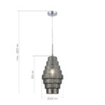 SL1001.103.01 Подвес ST-Luce Хром/Дымчатый E27 1*40W РЕКСИТ — изображение 3