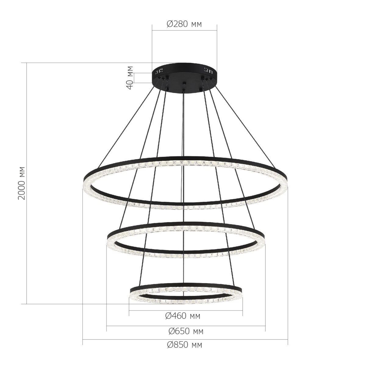 SL1018.403.03 Светильник подвесной ST-Luce черный/прозрачный LED 1*130W 4000K ЭВКЛИДИК — изображение 5