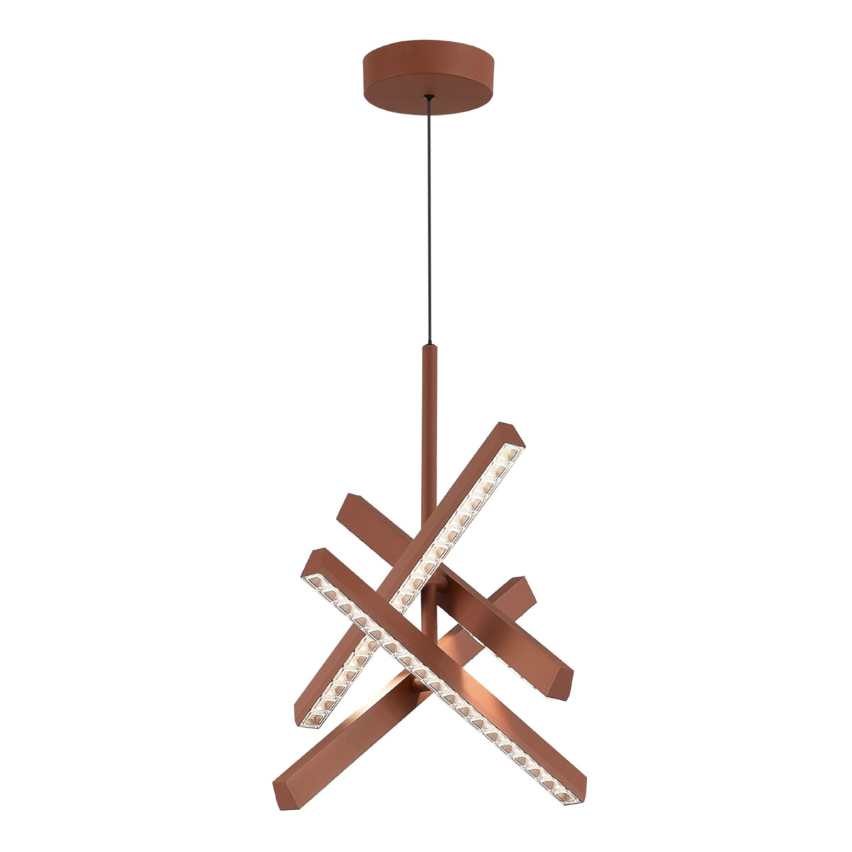 SL1018.613.04 Светильник подвесной ST-Luce терракотовый/прозрачный LED 1*43W 4000K ЭВКЛИДИК — изображение 1