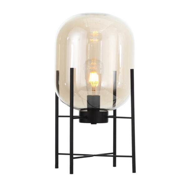 SL1050.505.01 Прикроватная лампа ST-Luce Черный/Коньячный E27 1*40W (из 2-х коробок) БУРАСКА