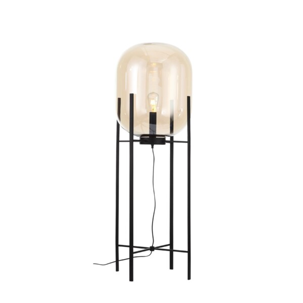 в наличии SL1050.525.01 Торшер ST-Luce Черный/Коньячный E27 1*40W (из 2-х коробок) БУРАСКА - купить в интернет-магазине Светильники Торг