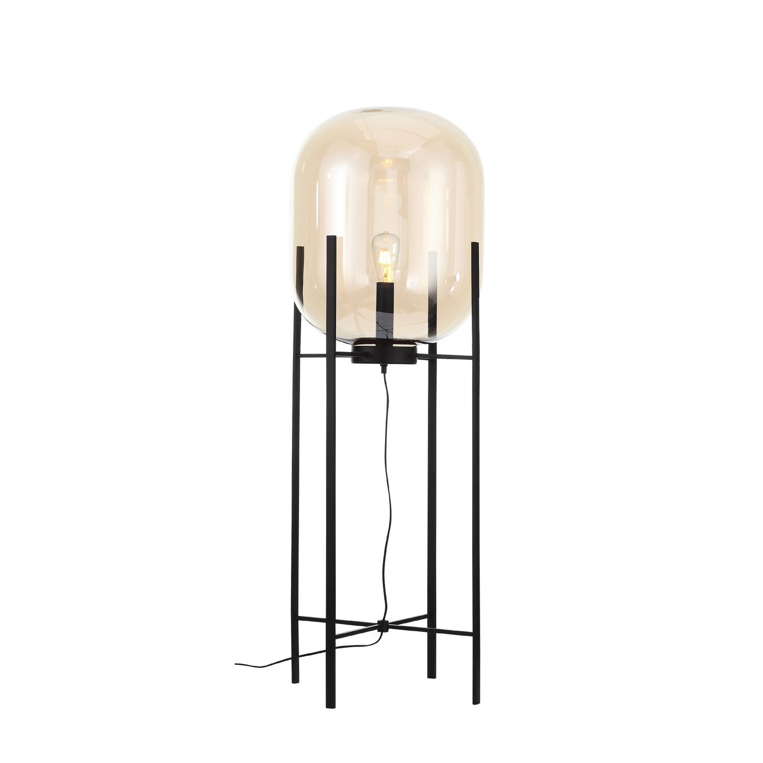 в наличии SL1050.525.01 Торшер ST-Luce Черный/Коньячный E27 1*40W (из 2-х коробок) БУРАСКА - купить в интернет-магазине Светильники Торг