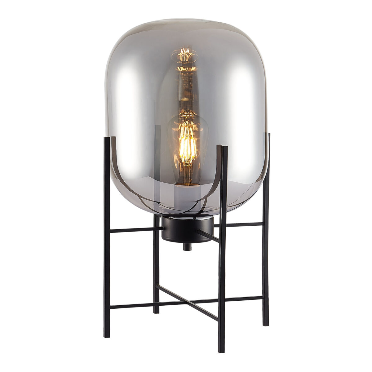 SL1050.704.01 Прикроватная лампа ST-Luce Черный/Дымчатый E27 1*40W БУРАСКА — изображение 1