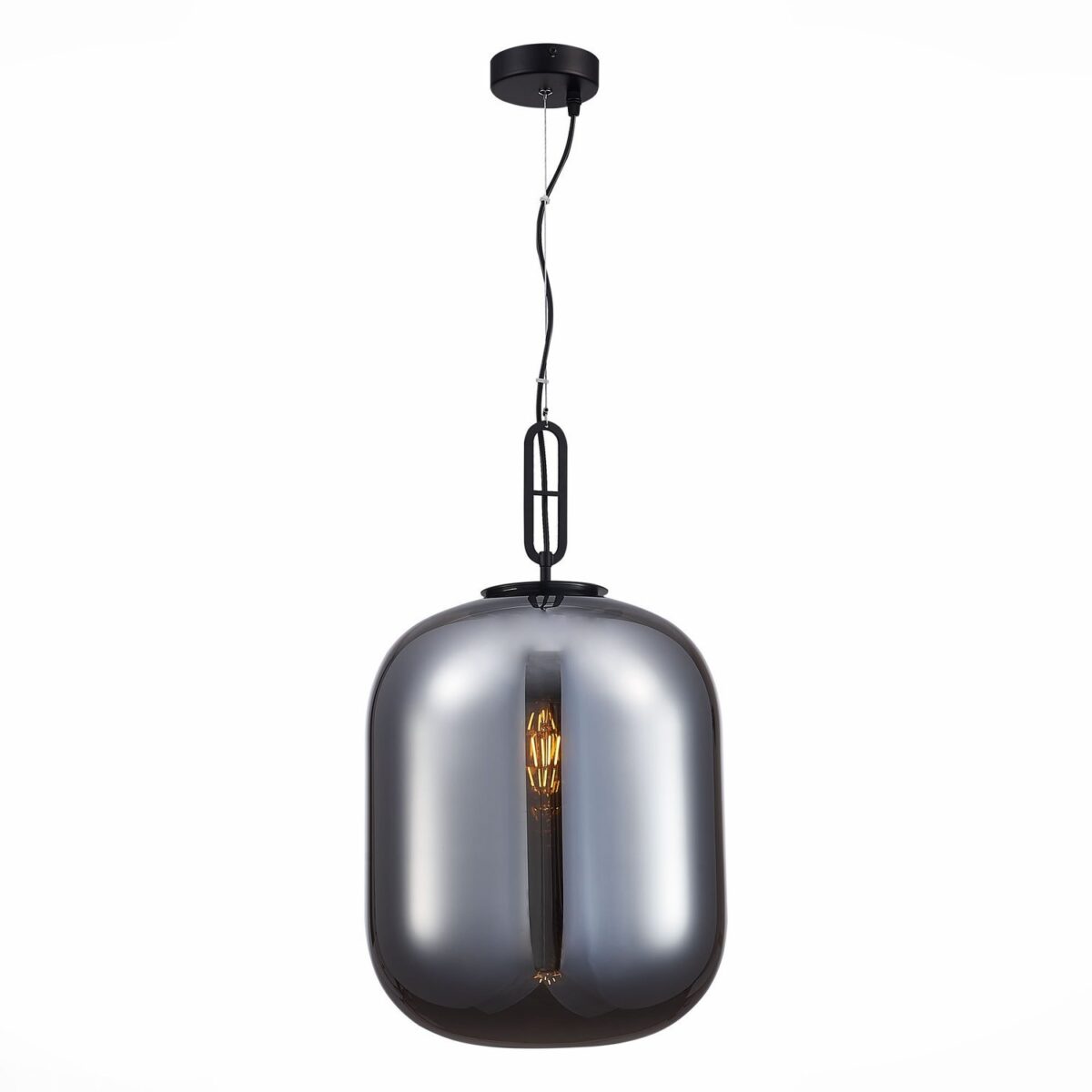 SL1050.713.01 Светильник подвесной ST-Luce Черный/Дымчатый E27 1*40W БУРАСКА — изображение 1