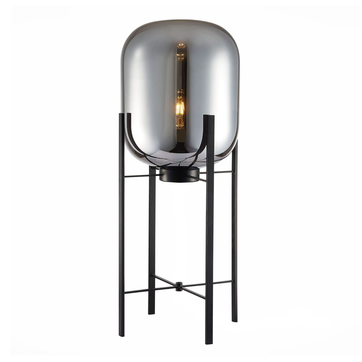 SL1050.715.01 Торшер ST-Luce Черный/Дымчатый E27 1*40W БУРАСКА — изображение 1