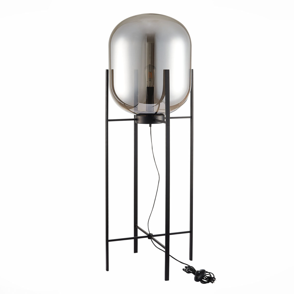 SL1050.725.01 Торшер ST-Luce Черный/Дымчатый E27 1*40W (из 2-х коробок) БУРАСКА — изображение 2