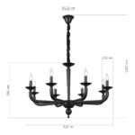 SL1114.403.08 Люстра подвесная ST-Luce Черный E14 8*40W ФОРТЕЗА — изображение 5