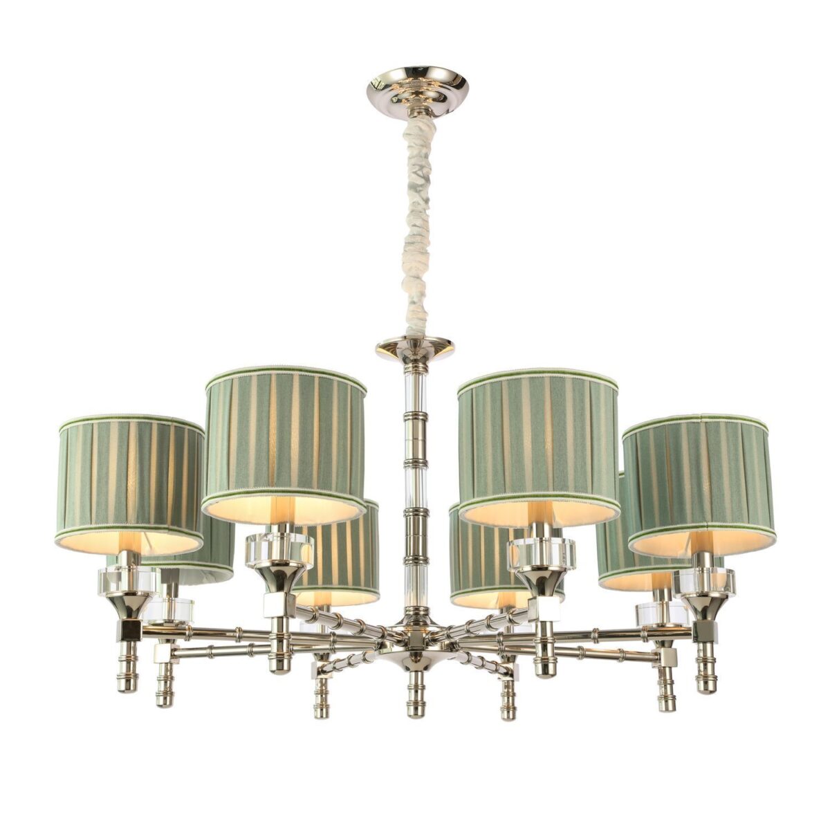 SL1121.103.08_01W SL1121.103.08 Люстра подвесная ST-Luce Никель/Оливковый E14 8*40W ОЛЕО — изображение 1