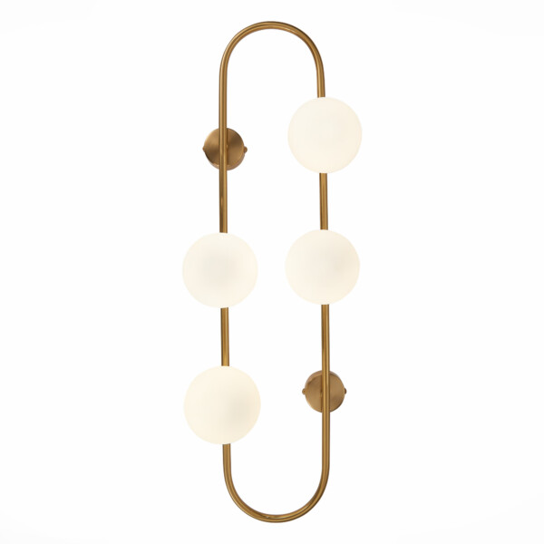 в наличии SL1149.301.04 Бра ST-Luce Латунь/Белый G9 4*5W ВЕРА - купить в интернет-магазине Светильники Торг