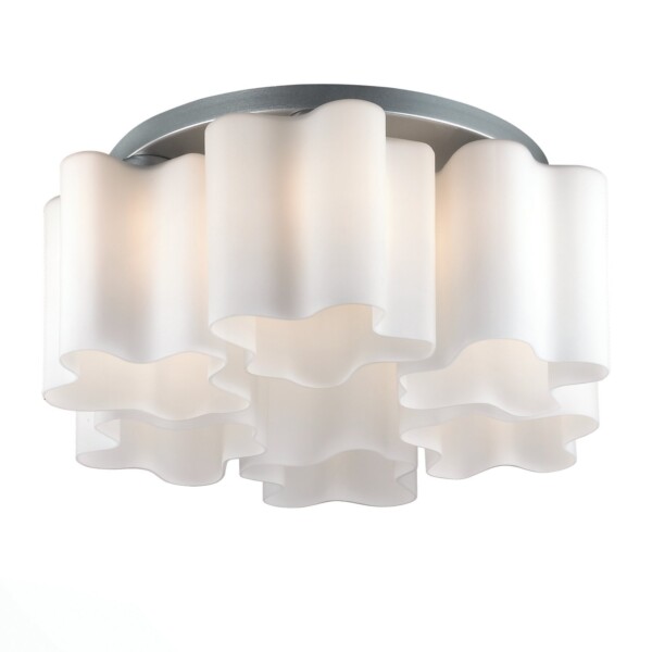 SL116.502.06 Люстра потолочная ST-Luce Серебристый/Белый E27 6*60W ОНДЕ