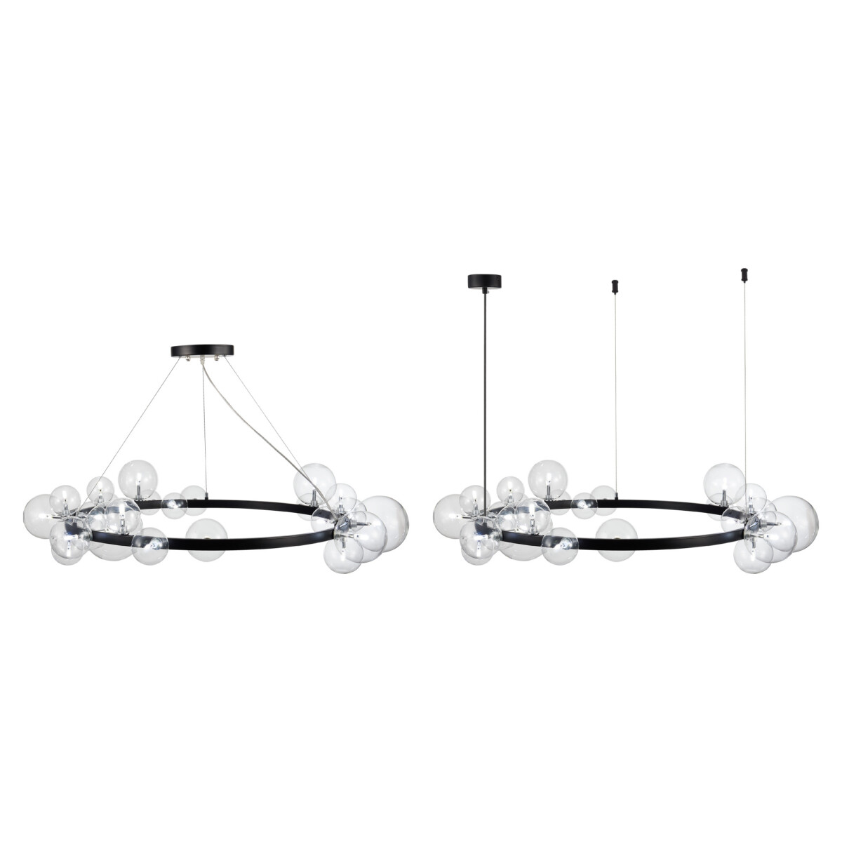 в наличии SL1165.403.24 Светильник подвесной ST-Luce Черный/Прозрачный G4 24*5W НЕКТОН - купить в интернет-магазине Светильники Торг