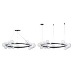 в наличии SL1165.403.24 Светильник подвесной ST-Luce Черный/Прозрачный G4 24*5W НЕКТОН - купить в интернет-магазине Светильники Торг