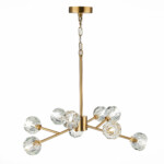 в наличии SL1166.303.09 Светильник подвесной ST-Luce Латунь/Прозрачный G9 LED 9*5W РОМАНО - купить в интернет-магазине Светильники Торг