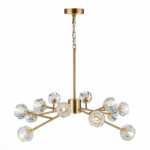 в наличии SL1166.303.12 Светильник подвесной ST-Luce Латунь/Прозрачный G9 LED 12*5W РОМАНО - купить в интернет-магазине Светильники Торг