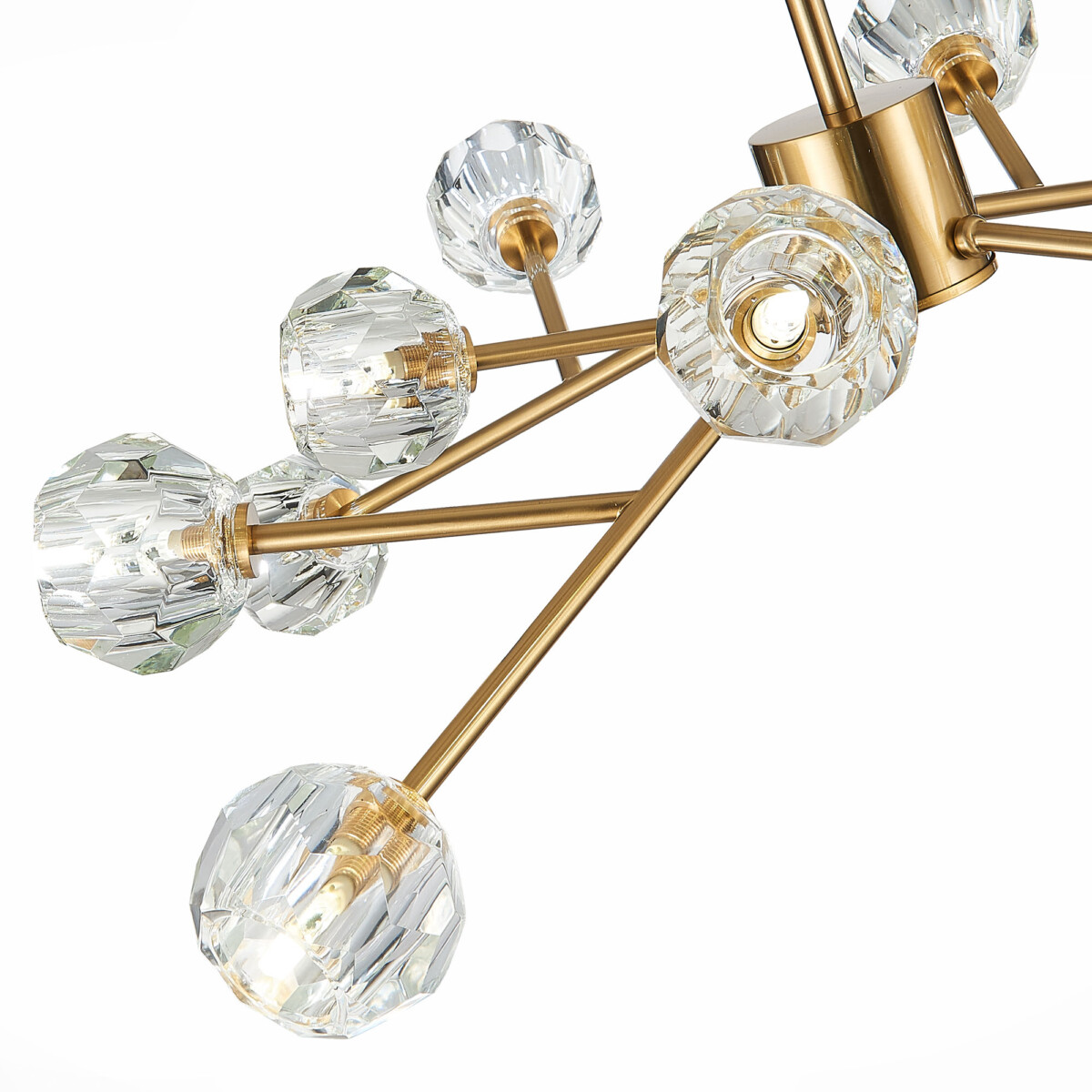 в наличии SL1166.303.12 Светильник подвесной ST-Luce Латунь/Прозрачный G9 LED 12*5W РОМАНО - купить в интернет-магазине Светильники Торг