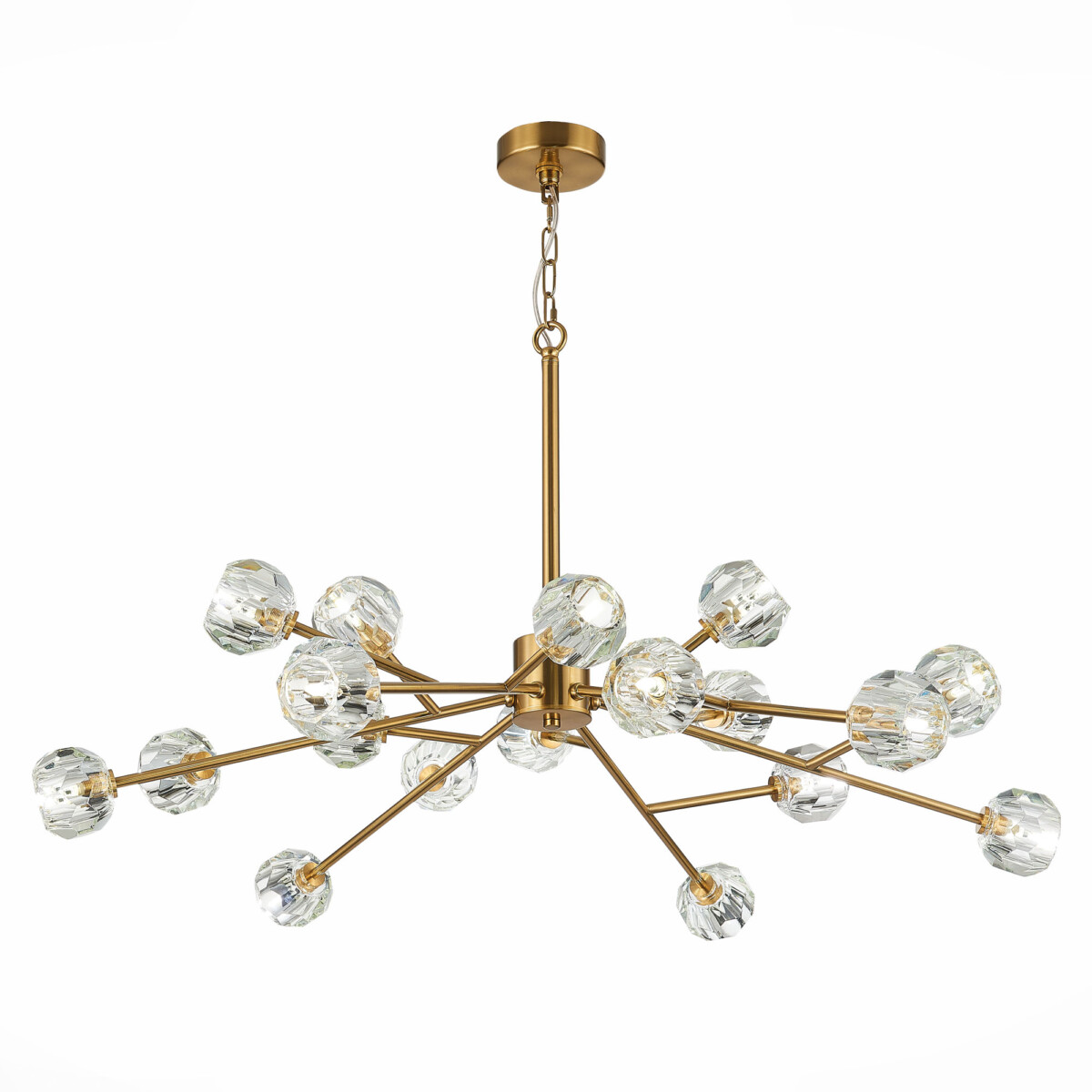 в наличии SL1166.303.18 Светильник подвесной ST-Luce Латунь/Прозрачный G9 LED 18*5W РОМАНО - купить в интернет-магазине Светильники Торг