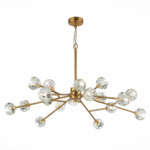 в наличии SL1166.303.18 Светильник подвесной ST-Luce Латунь/Прозрачный G9 LED 18*5W РОМАНО - купить в интернет-магазине Светильники Торг