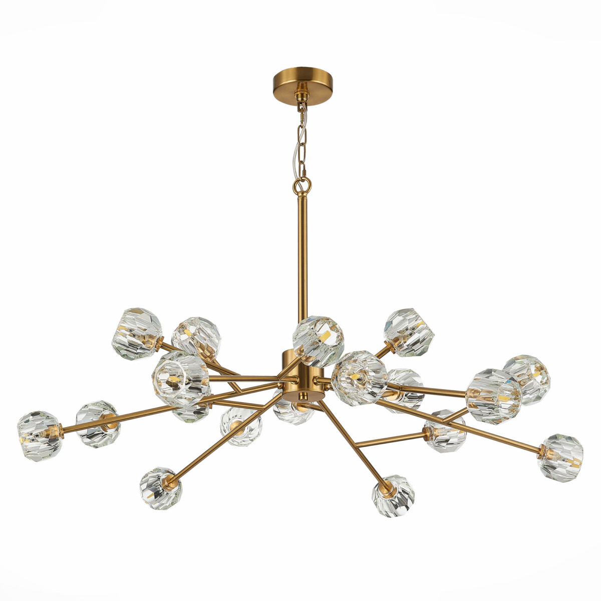 в наличии SL1166.303.18 Светильник подвесной ST-Luce Латунь/Прозрачный G9 LED 18*5W РОМАНО - купить в интернет-магазине Светильники Торг