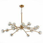 в наличии SL1166.303.18 Светильник подвесной ST-Luce Латунь/Прозрачный G9 LED 18*5W РОМАНО - купить в интернет-магазине Светильники Торг