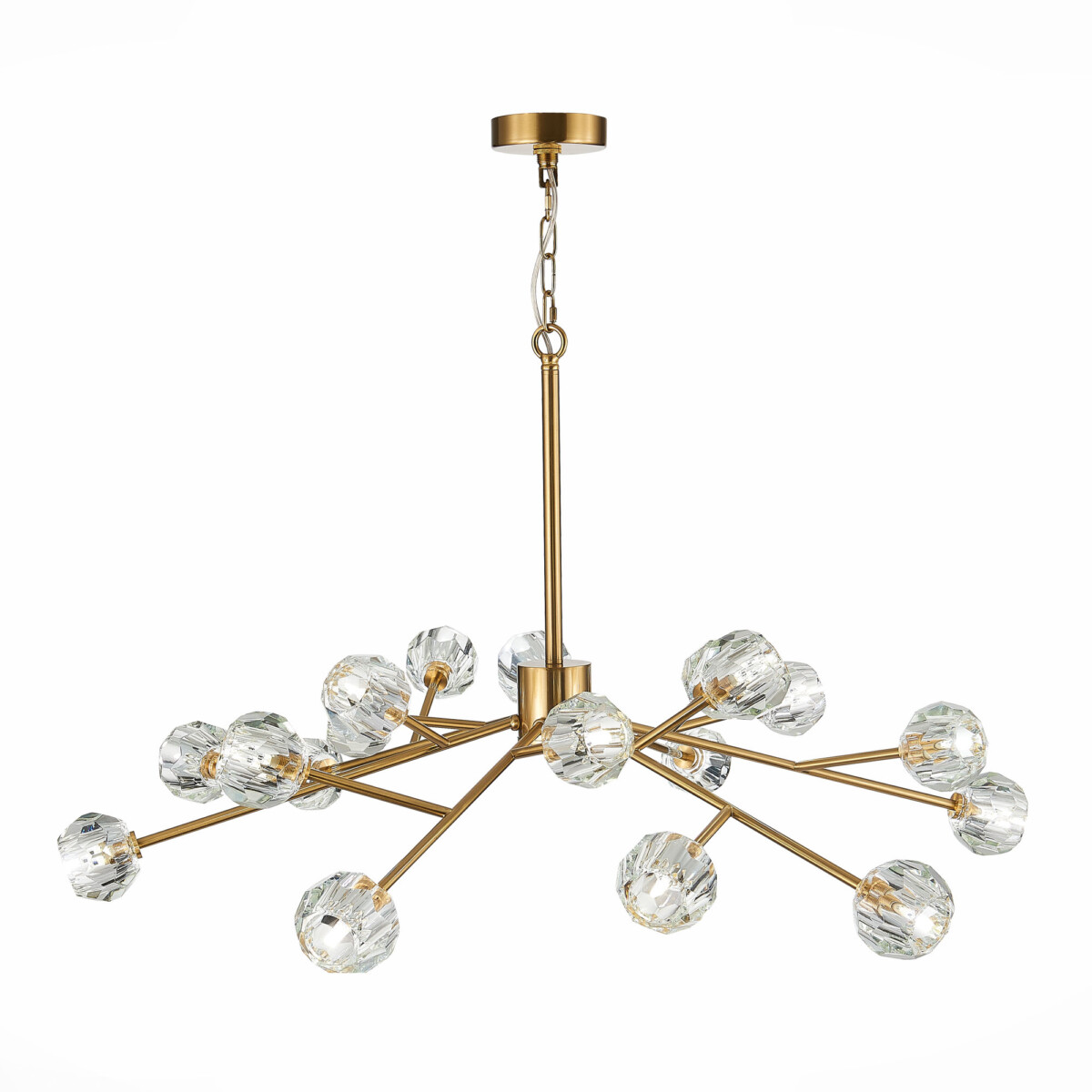 в наличии SL1166.303.18 Светильник подвесной ST-Luce Латунь/Прозрачный G9 LED 18*5W РОМАНО - купить в интернет-магазине Светильники Торг