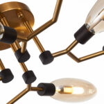 SL1174.302.08 Люстра потолочная ST-Luce Латунь/Коньячный G9 8*5W ДЕСИМА — изображение 4