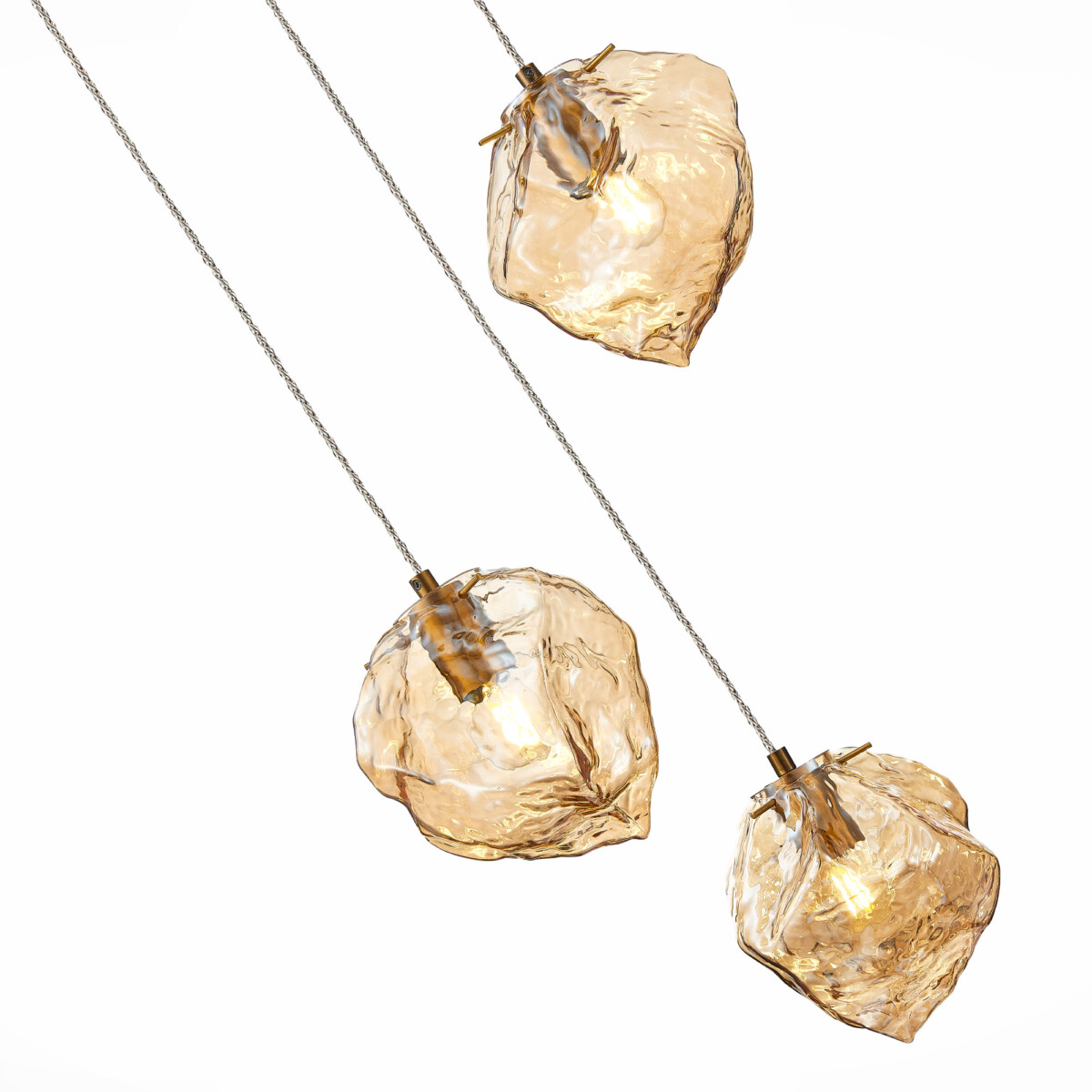 SL1175.303.03 Светильник подвесной ST-Luce Латунь/Янтарный E14 3*40W ПОРТИЧИ — изображение 3