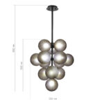 SL1184.403.13 Люстра подвесная ST-Luce Черный/Дымчатый G9 13*5W ТОДО — изображение 3