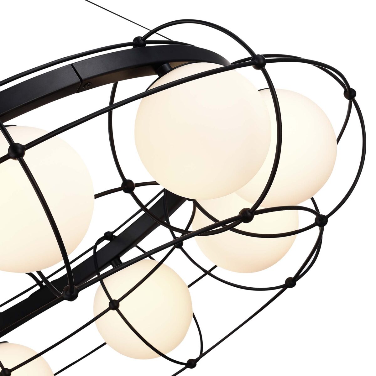 SL1189.403.10 Люстра подвесная ST-Luce Черный/Опал G9 10*5W БЕАТА — изображение 3