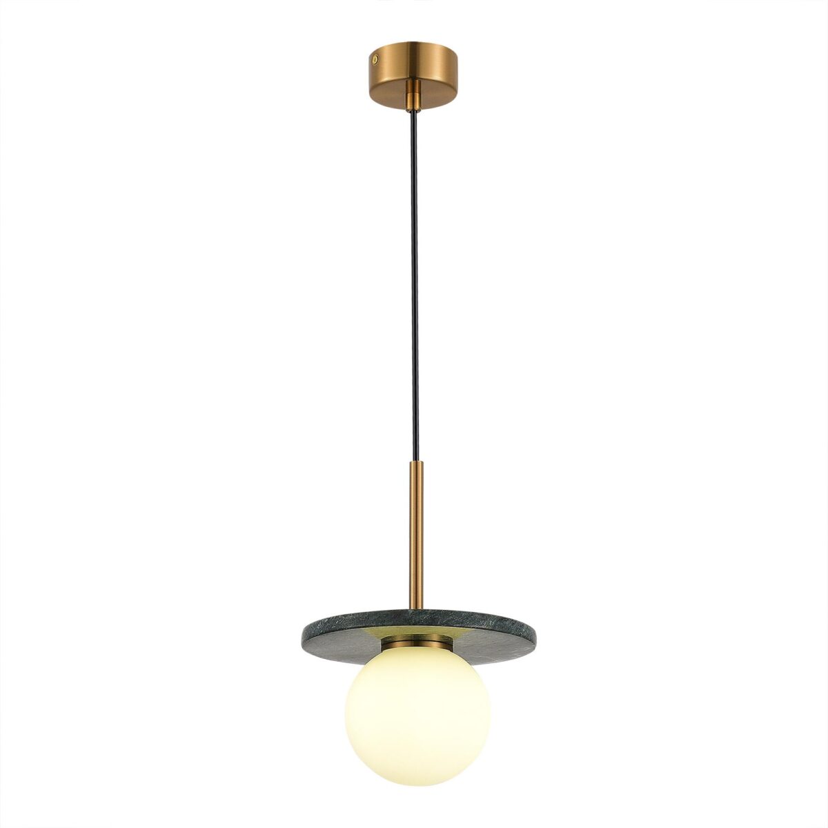 SL1191.363.01 Светильник подвесной ST-Luce Латунь/Латунь, Зеленый G9 LED 1*5W 4000K НЕБУЛА — изображение 1