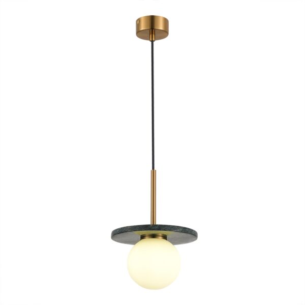 SL1191.363.01 Светильник подвесной ST-Luce Латунь/Латунь, Зеленый G9 LED 1*5W 4000K НЕБУЛА