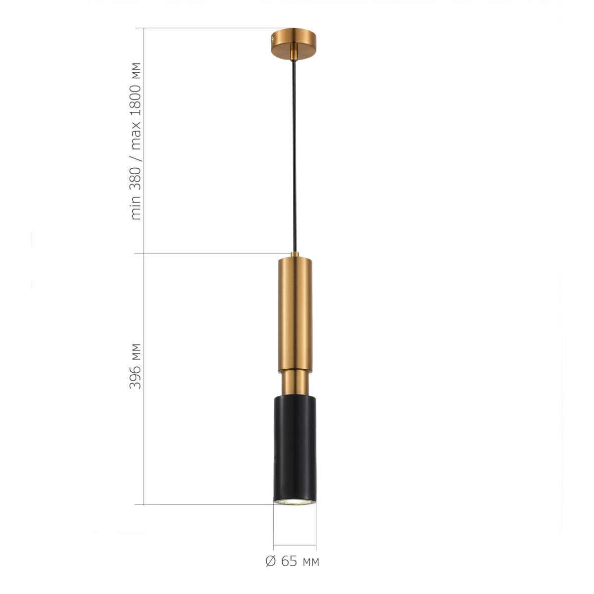 в наличии SL1192.343.01 Светильник подвесной ST-Luce Латунь/Латунь, Черный GU10 1*5W 4000K ПРИЕТТИ - купить в интернет-магазине Светильники Торг