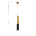 в наличии SL1192.343.01 Светильник подвесной ST-Luce Латунь/Латунь, Черный GU10 1*5W 4000K ПРИЕТТИ - купить в интернет-магазине Светильники Торг