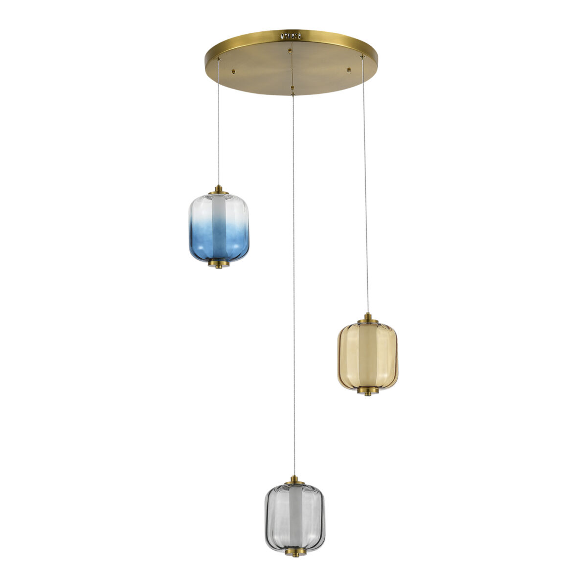SL1193.303.03 Светильник подвесной ST-Luce Латунь/Янтарный,Дымчатый,Голубой LED 3*11,2W 3000K САММЕР — изображение 2