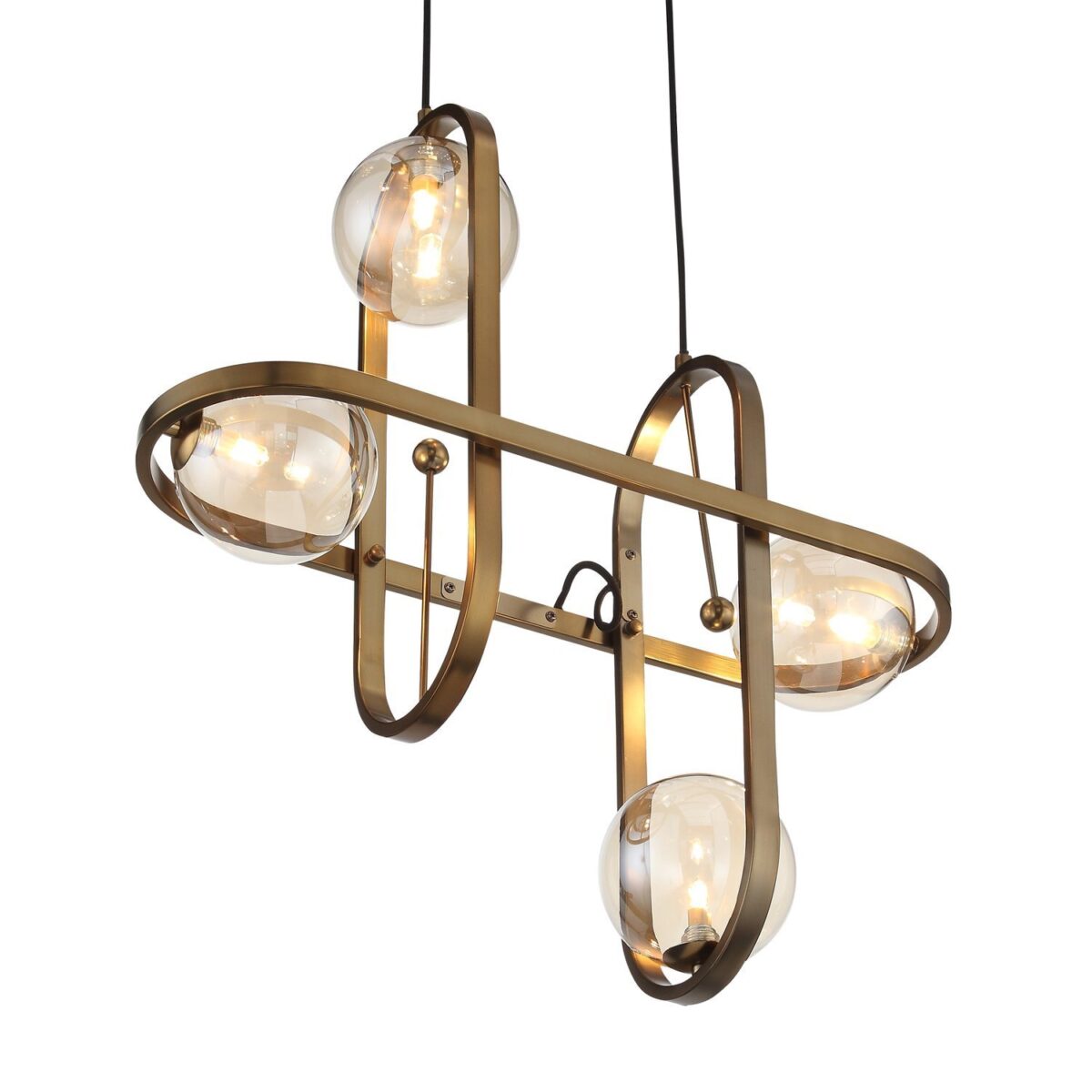 SL1201.203.04 Светильник подвесной ST-Luce Бронзовый/Коньячный G9 4*5W ЦИРКОНО — изображение 2