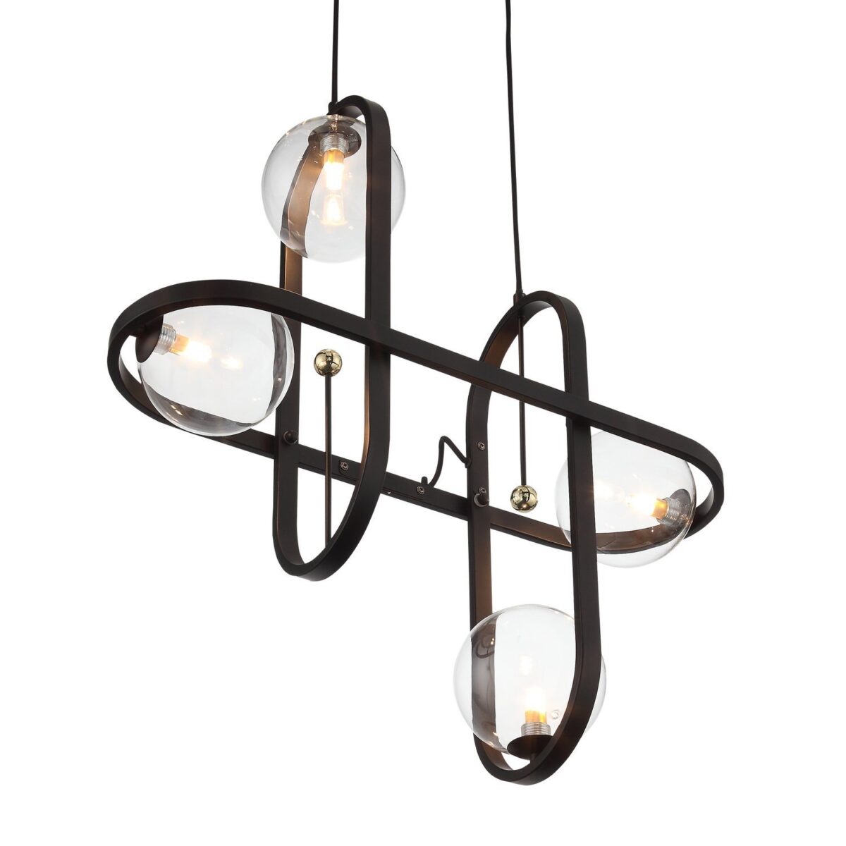 SL1201.403.04 Светильник подвесной ST-Luce Черный/Прозрачный G9 4*5W ЦИРКОНО — изображение 2