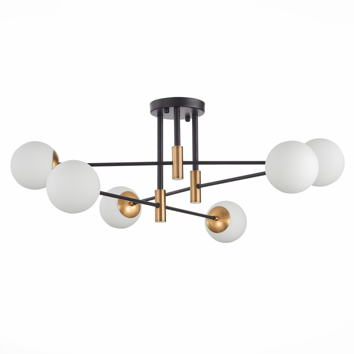 в наличии SL1203.402.06 Люстра потолочная ST-Luce Бронза,Черный/Белый E27 6*40W ЛИМАНО - купить в интернет-магазине Светильники Торг