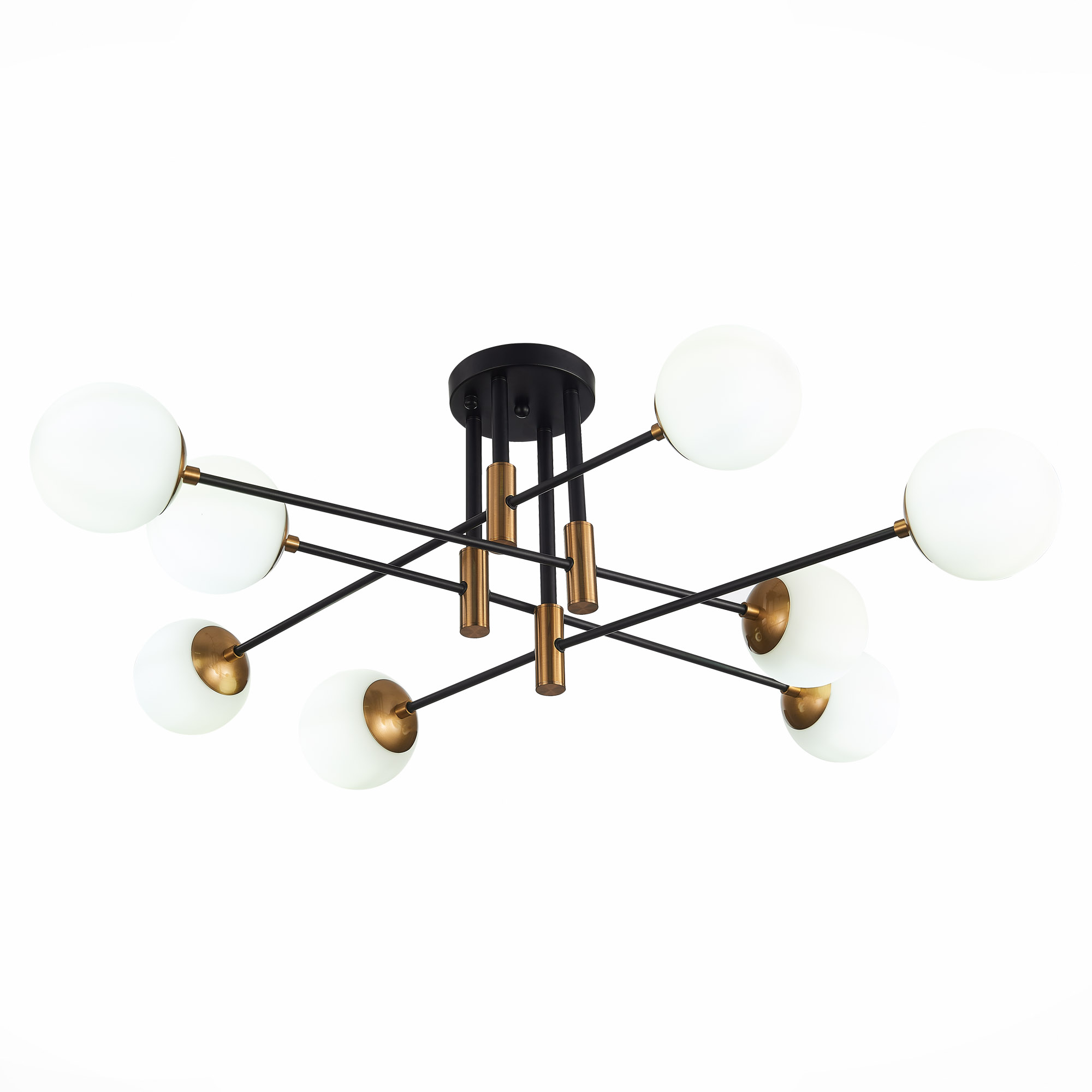 в наличии SL1203.402.08 Люстра потолочная ST-Luce Бронза,Черный/Белый E27 8*40W ЛИМАНО - купить в интернет-магазине Светильники Торг