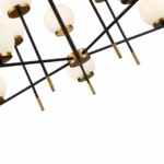 SL1203.402.10 Люстра потолочная ST-Luce Черный, Латунь/Белый E27 10*60W ЛИМАНО — изображение 3