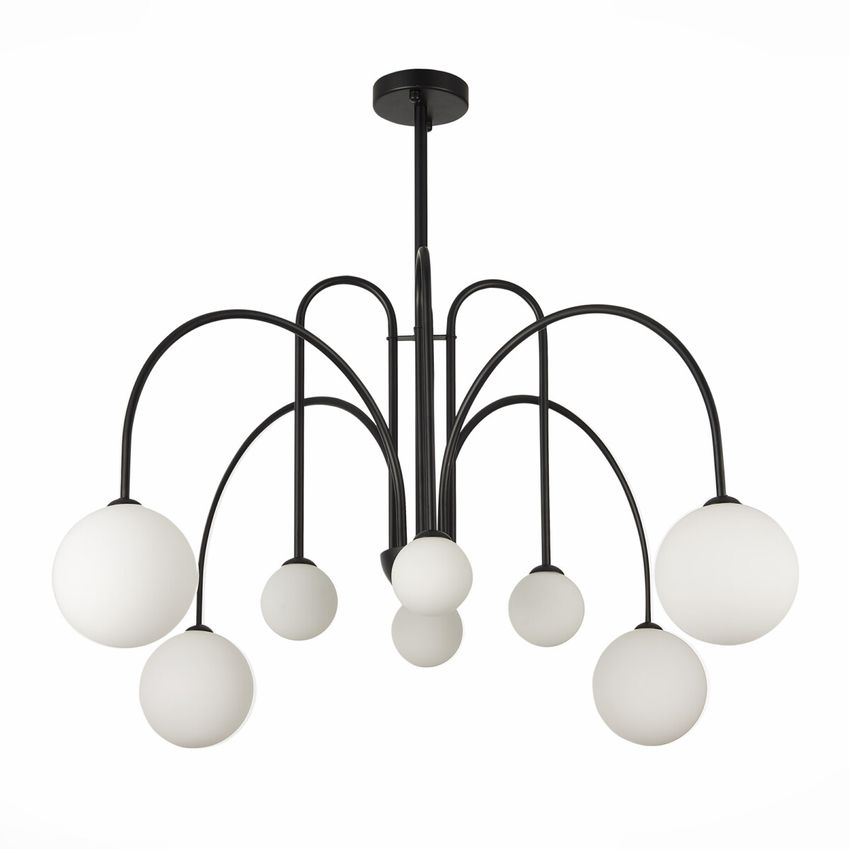 в наличии SL1204.402.08 Люстра подвесная ST-Luce Черный/Белый G9 8*5W ДЖИНЕТО - купить в интернет-магазине Светильники Торг