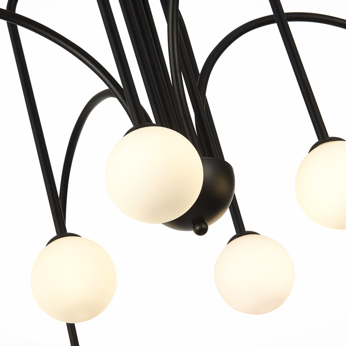 в наличии SL1204.402.08 Люстра подвесная ST-Luce Черный/Белый G9 8*5W ДЖИНЕТО - купить в интернет-магазине Светильники Торг