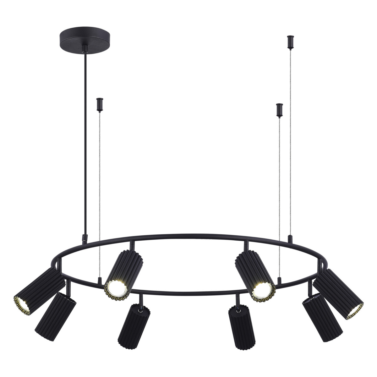 в наличии SL1213.403.08 Светильник подвесной ST-Luce Черный/Черный GU10 8*5W 4000K КЕНДО - купить в интернет-магазине Светильники Торг