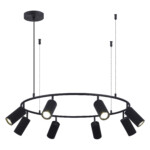 в наличии SL1213.403.08 Светильник подвесной ST-Luce Черный/Черный GU10 8*5W 4000K КЕНДО - купить в интернет-магазине Светильники Торг