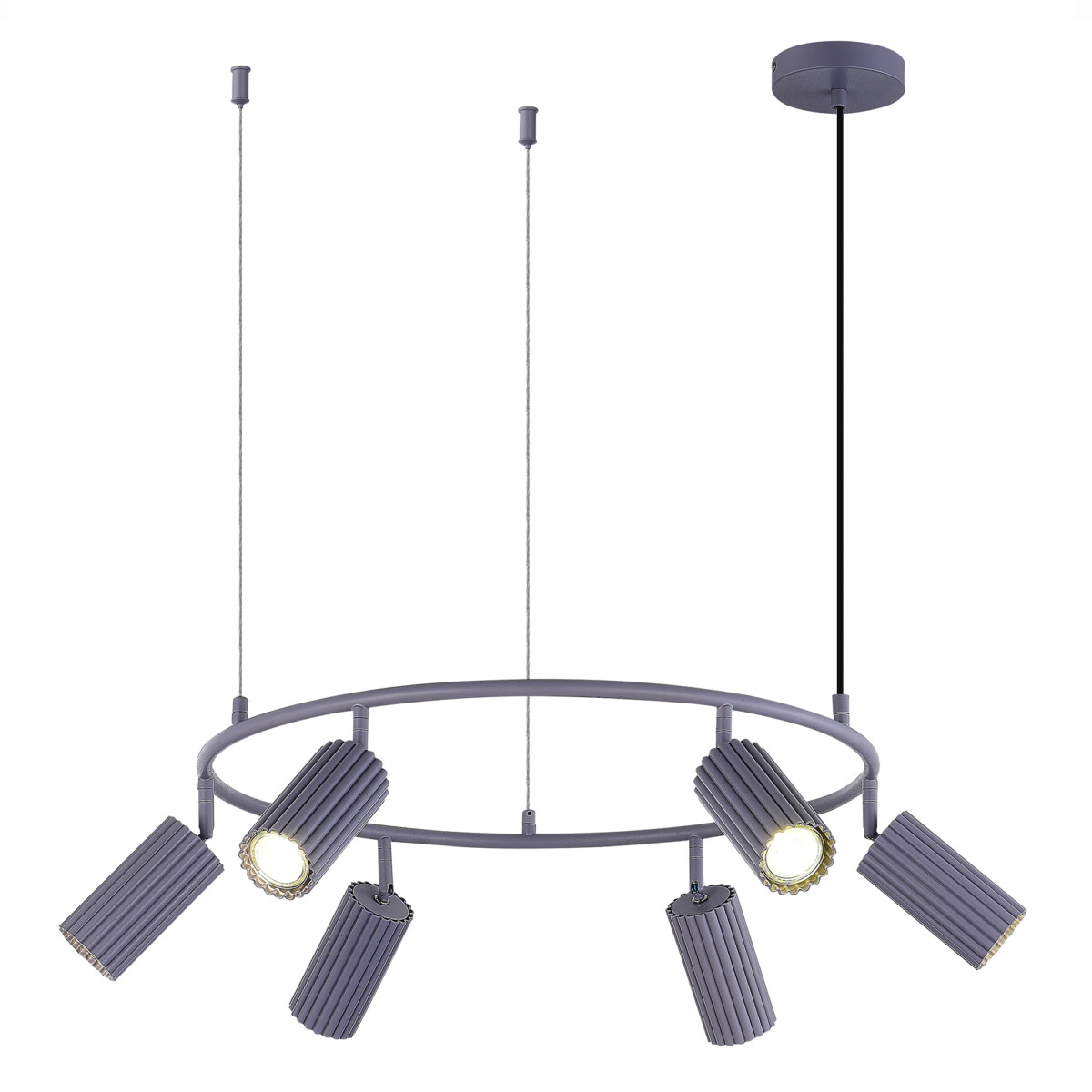 в наличии SL1213.703.06 Светильник подвесной ST-Luce Серый/Серый GU10 6*5W 4000K КЕНДО - купить в интернет-магазине Светильники Торг