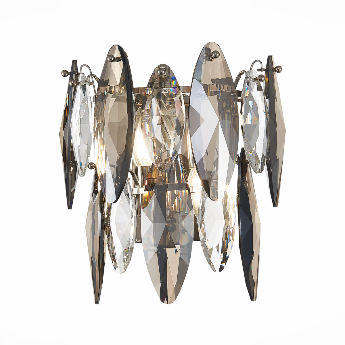 SL1227.101.02 Бра ST-Luce Никель/Прозрачный E14 2*40W АНКОНА — изображение 1